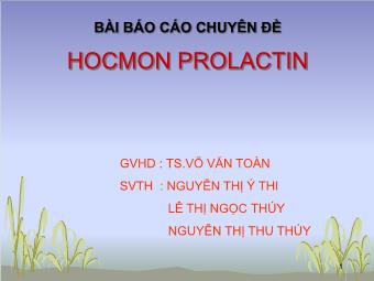 Chuyên đề Hocmon prolactin