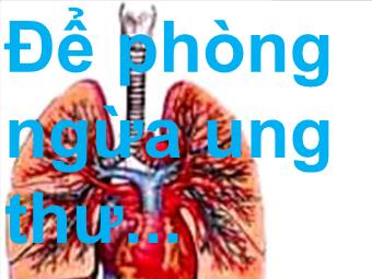 Để phòng ngừa ung thư...