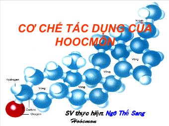 Đề tài Cơ chế tác dụng của hoocmôn