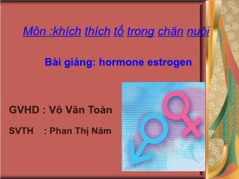 Đề tài Hormon estrogen