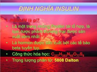 Đề tài Hormon insulin