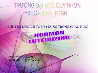 Đề tài Hormon luteinizing