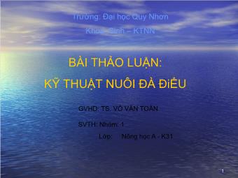 Đề tài Kỹ thuật nuôi đà điểu