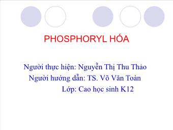 Đề tài Phosphoryl hóa