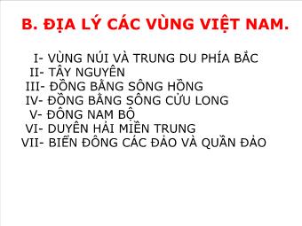 Địa lý các vùng Việt Nam