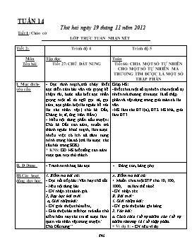 Giáo án Ghép lớp 4 + 5 tuần 14