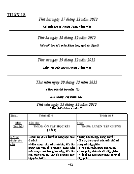 Giáo án Ghép lớp 4 + 5 tuần 18