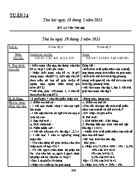 Giáo án Ghép lớp 4 + 5 tuần 24