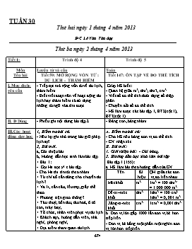 Giáo án Ghép lớp 4 + 5 tuần 30