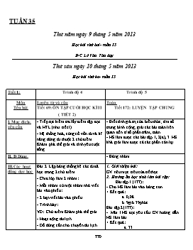 Giáo án Ghép lớp 4 + 5 tuần 35