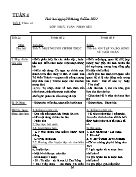 Giáo án Ghép lớp 4 + 5 tuần 4