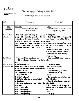 Giáo án Ghép lớp 4 + 5 tuần 5