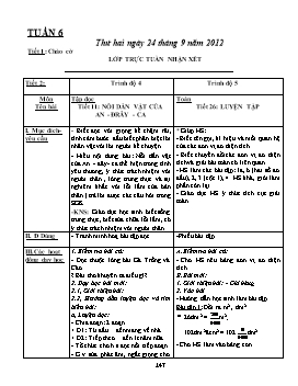 Giáo án Ghép lớp 4 + 5 tuần 6