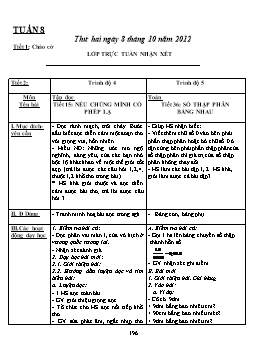 Giáo án Ghép lớp 4 + 5 tuần 8