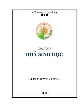 Giáo trình Hoá sinh học