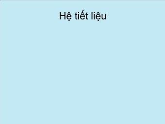 Hệ tiết niệu