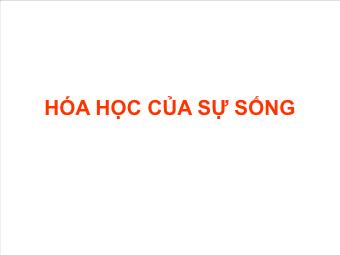 Hóa học của sự sống