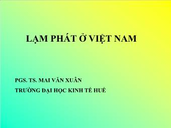 Lạm phát ở Việt Nam