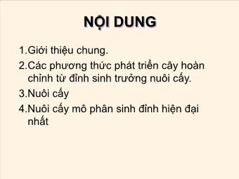 Nuôi cấy mô dịch sinh trưởng