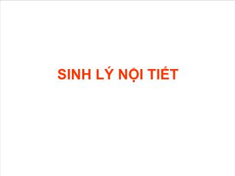 Sinh lý nội tiết