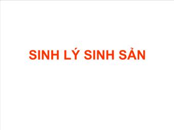 Sinh lý sinh sản