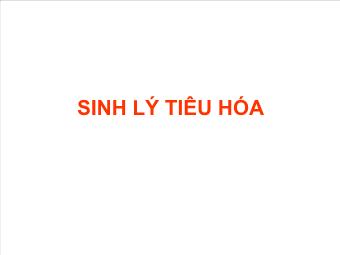 Sinh lý tiêu hóa