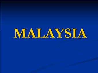 Sơ lược về Malaysia
