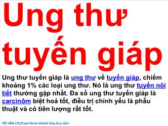 Ung thu tuyến giáp