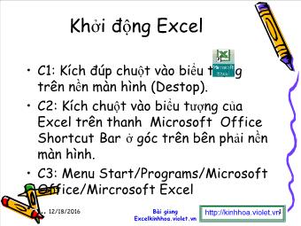 Bài giảng Excel (1)