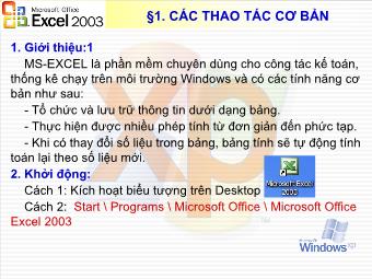 Bài giảng Microsoft Excel (8)