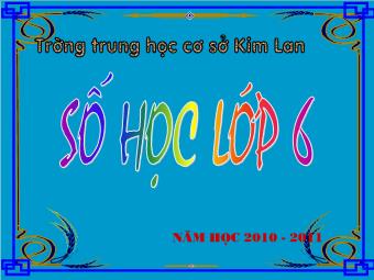 Bài giảng Số học 6 tiết 29: ước chung và bội chung