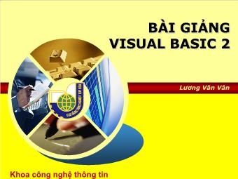 Bài giảng Visual Basic 2