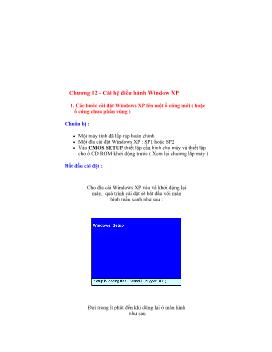 Chương 12 - Cài hệ điều hành Window XP
