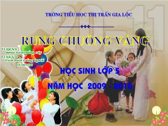 Chương trình Rung Chuông Vàng - Lớp 5 Trường tiểu học thị trấn Gia Lộc