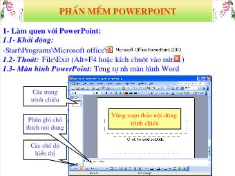 Dạy Phần mềm Powerpoint