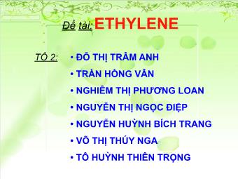 Đề tài Ethylene
