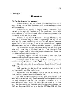 Giáo trình Hóa Sinh học - Chương 7 Hormone