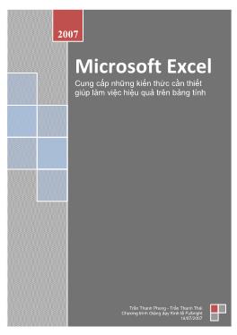 Giáo trình Microsoft Excel 2007 - Bài 3: Đồ thị & hình vẽ