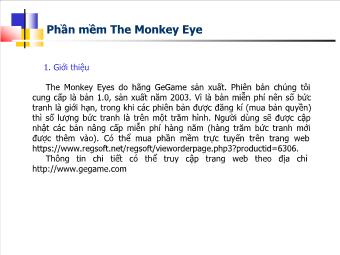 Phần mềm The Monkey Eye