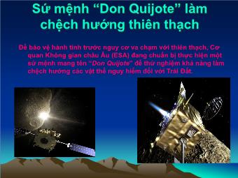 Sứ mệnh “Don Quijote” làm chệch hướng thiên thạch