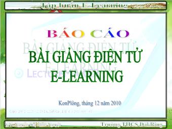 Tập huấn Bài giảng điện tử E-Learning