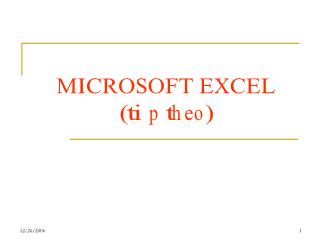 Thực hành Microsoft excel (p2)