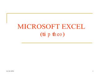 Thực hành Microsoft excel (p5)