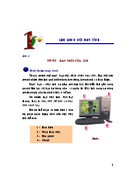 Tin học tiểu học Quyển 1 - Chương 1: Làm quen với máy tính