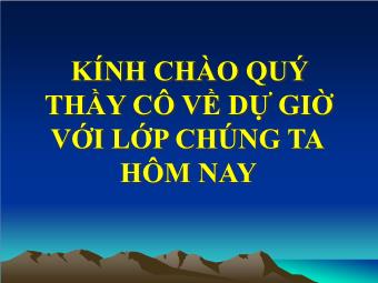 Bài giảng Ngữ văn 8 Tiết 114: Tiếng Việt Lựa chọn trật tự từ trong câu