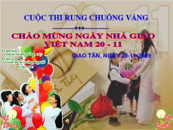 Cuộc thi Rung chuông vàng - Chào mừng ngày nhà giáo Việt Nam 20 - 11