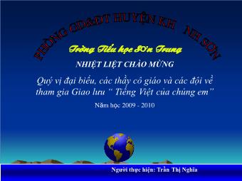Giao lưu “Tiếng Việt của chúng em”