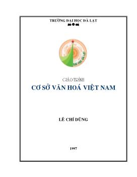 Giáo trình Cơ sở văn hoá Việt Nam
