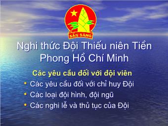 Nghi thức đội thiếu niên tiền phong Hồ Chí Minh (Phần 2)