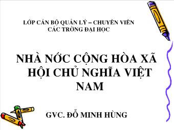 Nhà nước cộng hòa xã hội chủ nghĩa Việt Nam